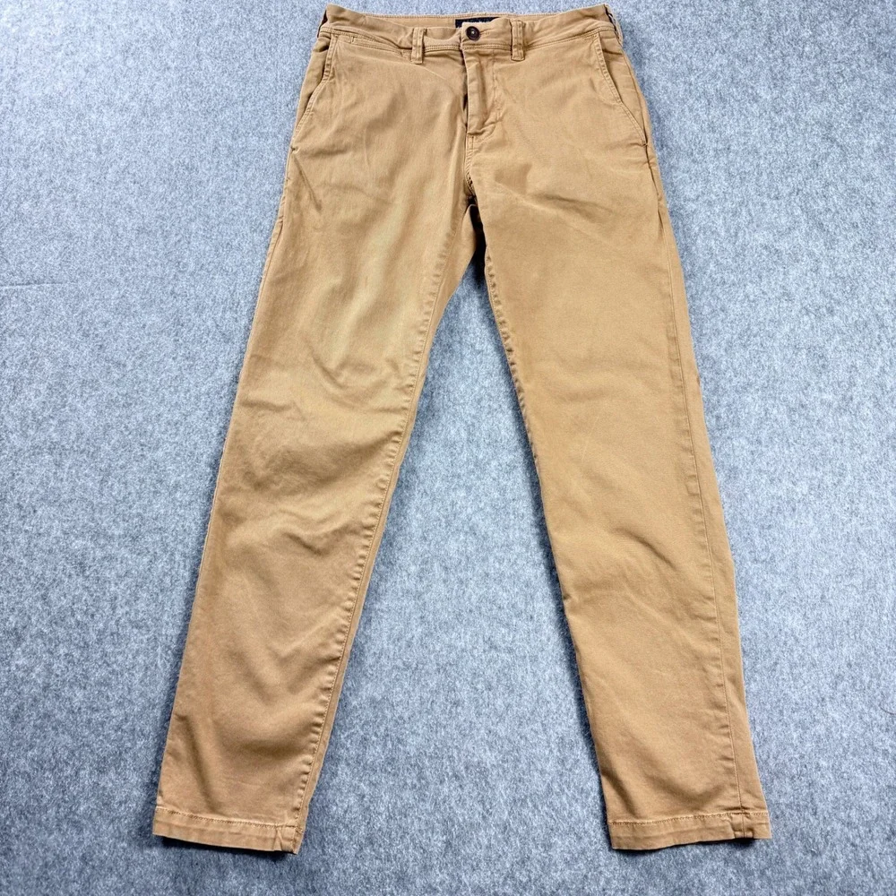 American Eagle Ne(x)t Level Flex Pants 28x32 Men's Slim‎ Straight Khaki Stretch